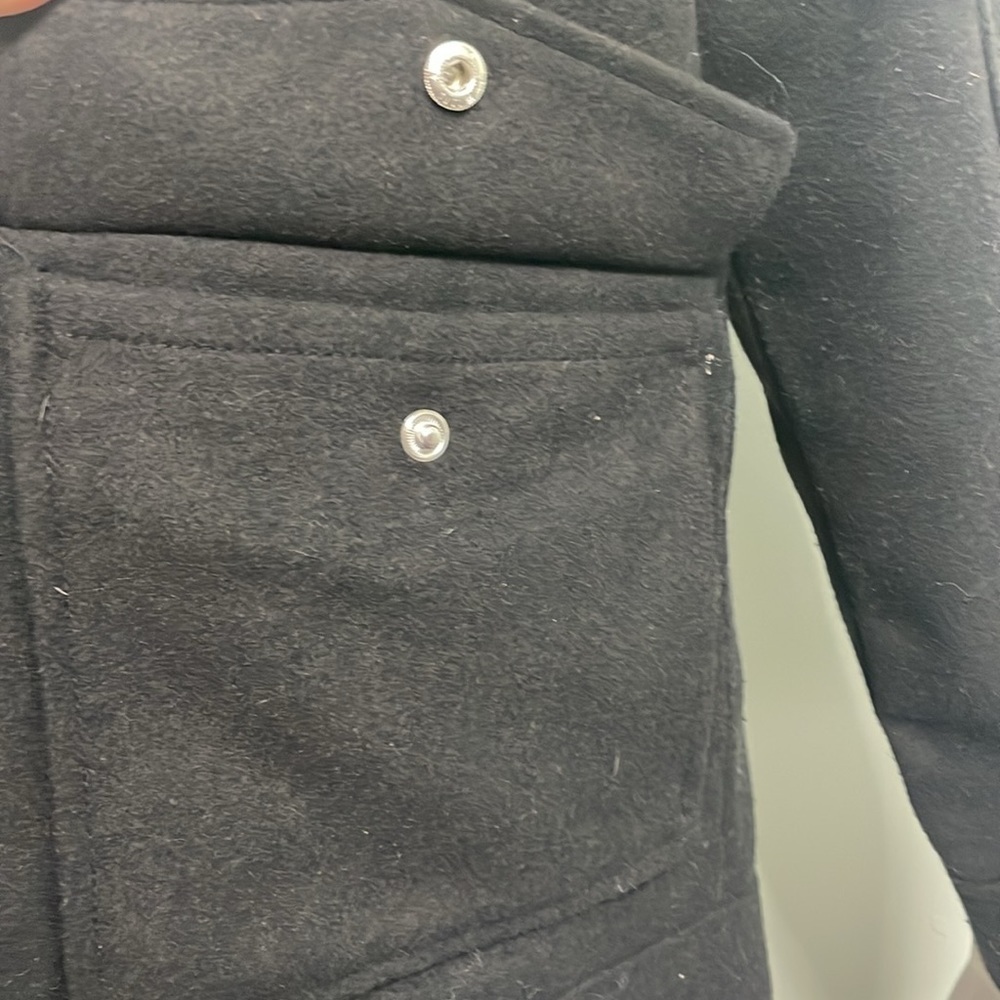 Old Navy Boys Black Wool Zip Up Lined Jacket XL - Picture 9 of 10